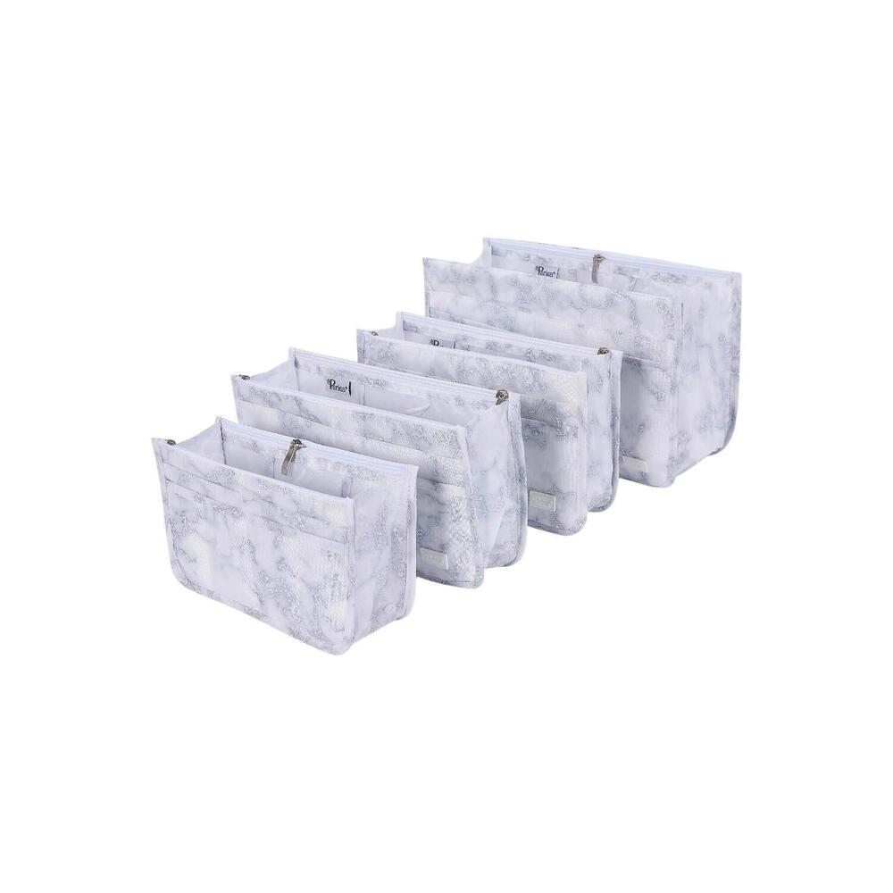 Periea 4-Pack Purse Organizers with Gift Bags Marble